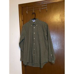 Vintage Tommy Hilfiger Green/Orange Plaid Men's Small